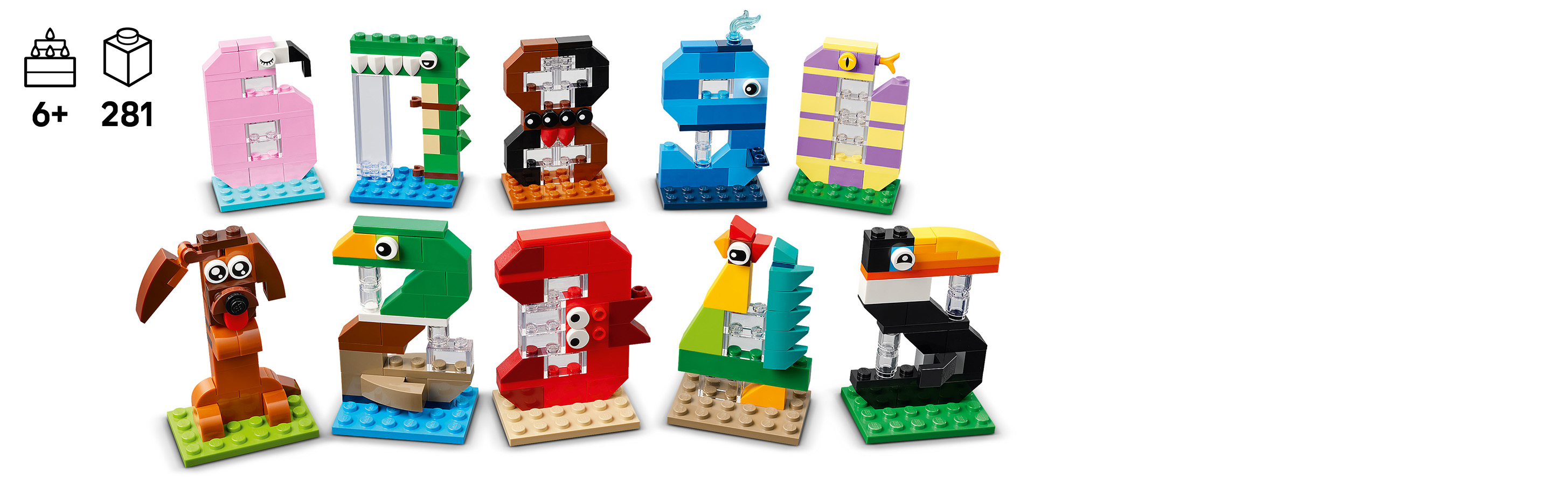10 zvieracích čísel LEGO®